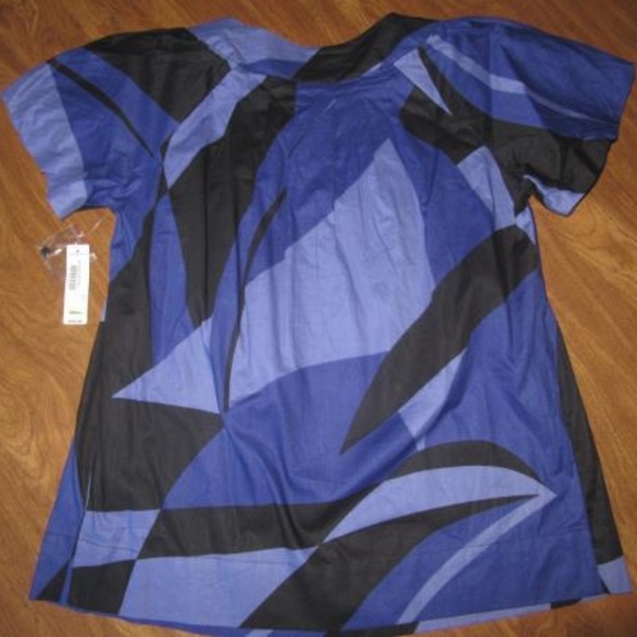 Ana Blue & Black Maternity Shirt NEW - Picture 3 of 3